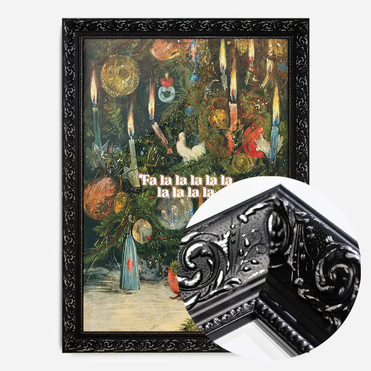Falalalalalalalala Vintage Christmas Poster Painting Print