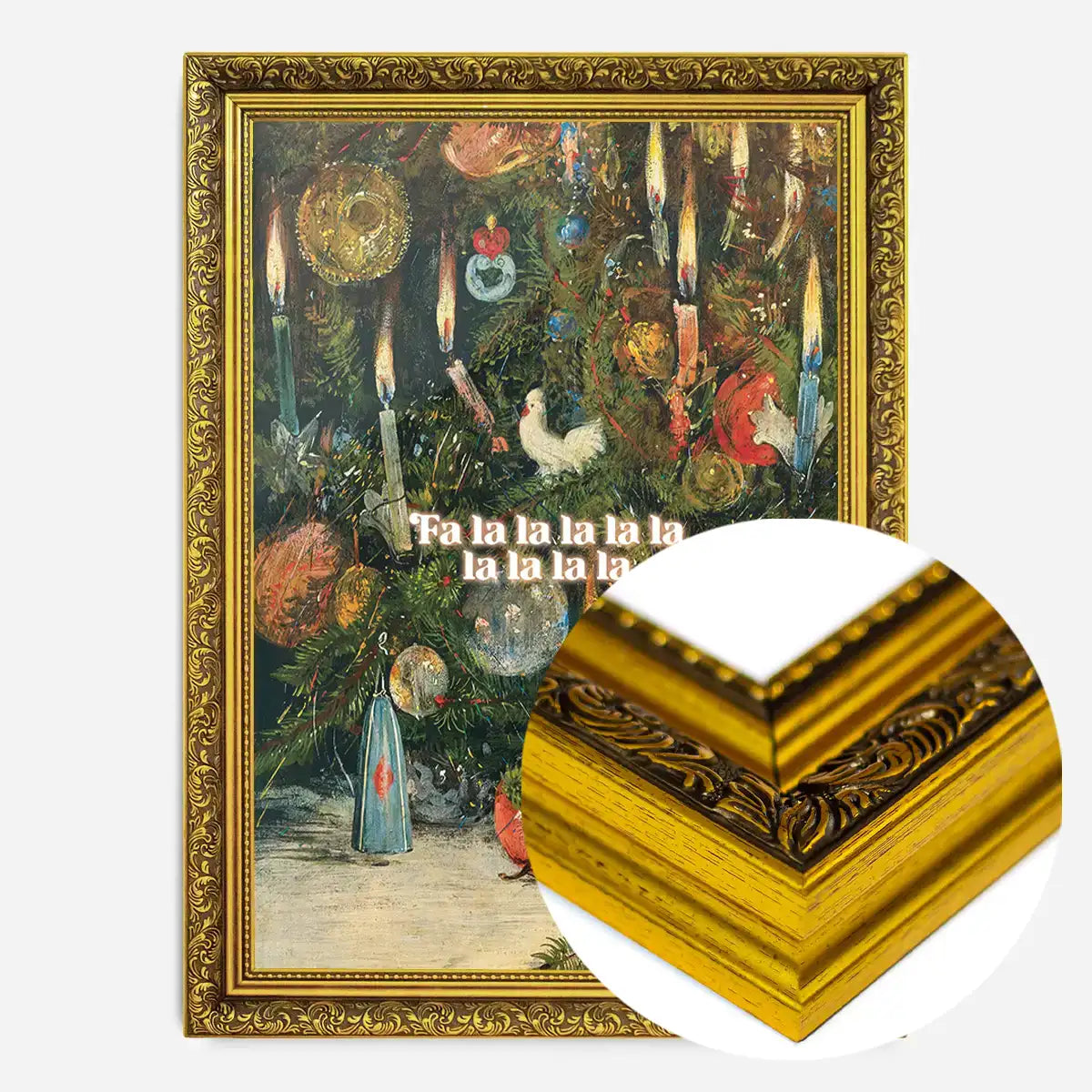 Falalalalalalalala Vintage Christmas Poster Painting Print