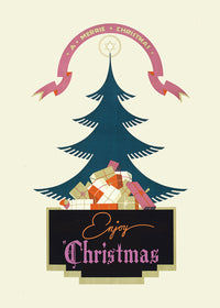 Vintage Christmas Graphic Design Poster Print