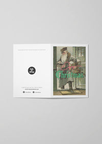 Enjoy Christmas Vintage Santa Greetings Card