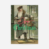 Enjoy Christmas Vintage Santa Poster Print
