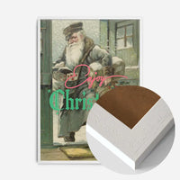 Enjoy Christmas Vintage Santa Poster Print
