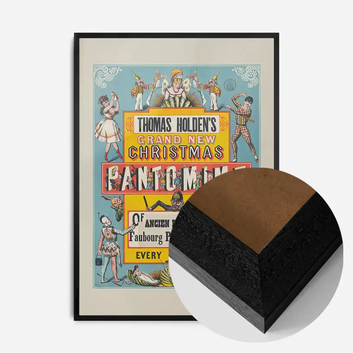 Vintage Pantomime Christmas Poster Print