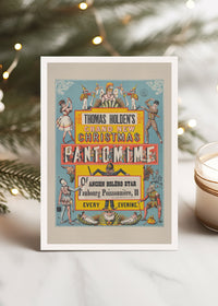 Vintage Pantomime Christmas Card