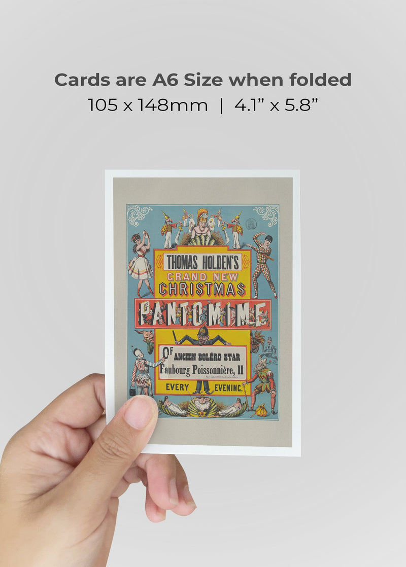 Vintage Pantomime Christmas Card