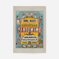 Vintage Pantomime Christmas Poster Print