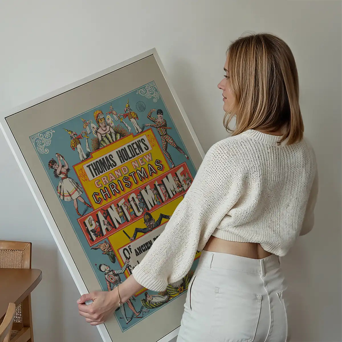 Vintage Pantomime Christmas Poster Print