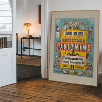 Vintage Pantomime Christmas Poster Print