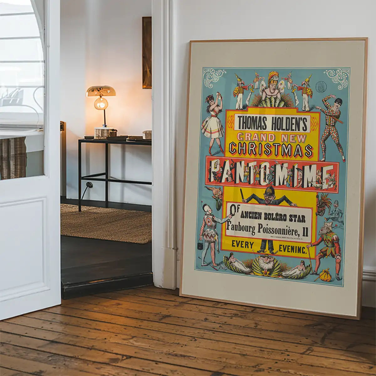 Vintage Pantomime Christmas Poster Print