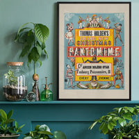Vintage Pantomime Christmas Poster Print