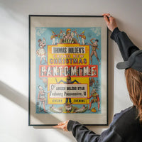 Vintage Pantomime Christmas Poster Print