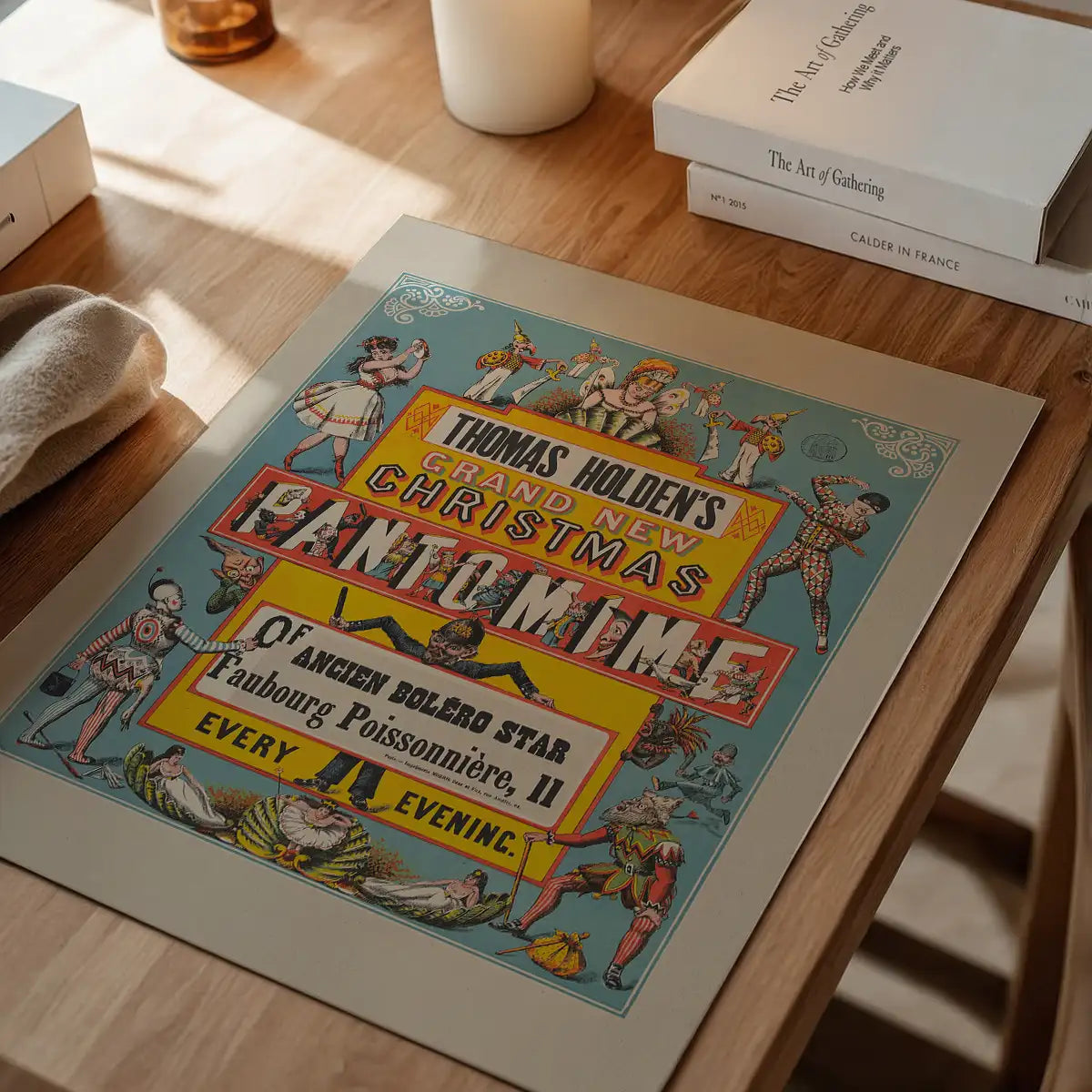 Vintage Pantomime Christmas Poster Print
