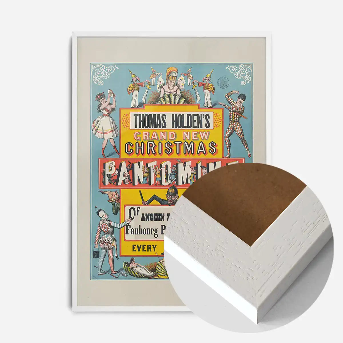 Vintage Pantomime Christmas Poster Print