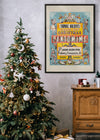 Vintage Pantomime Christmas Poster Print
