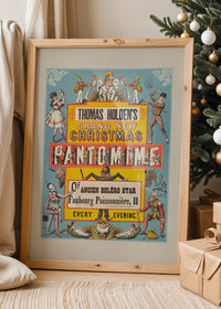 Vintage Pantomime Christmas Poster Print