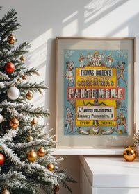Vintage Pantomime Christmas Poster Print
