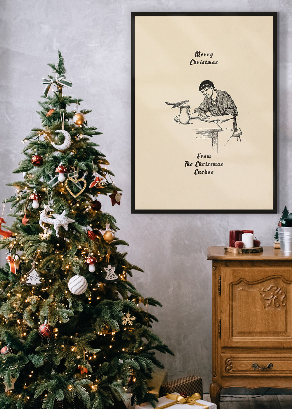 Merry Christmas from the Christmas Cuckoo Print