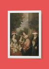Vintage Family Painting Christmas Card
