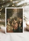 Vintage Family Painting Christmas Card
