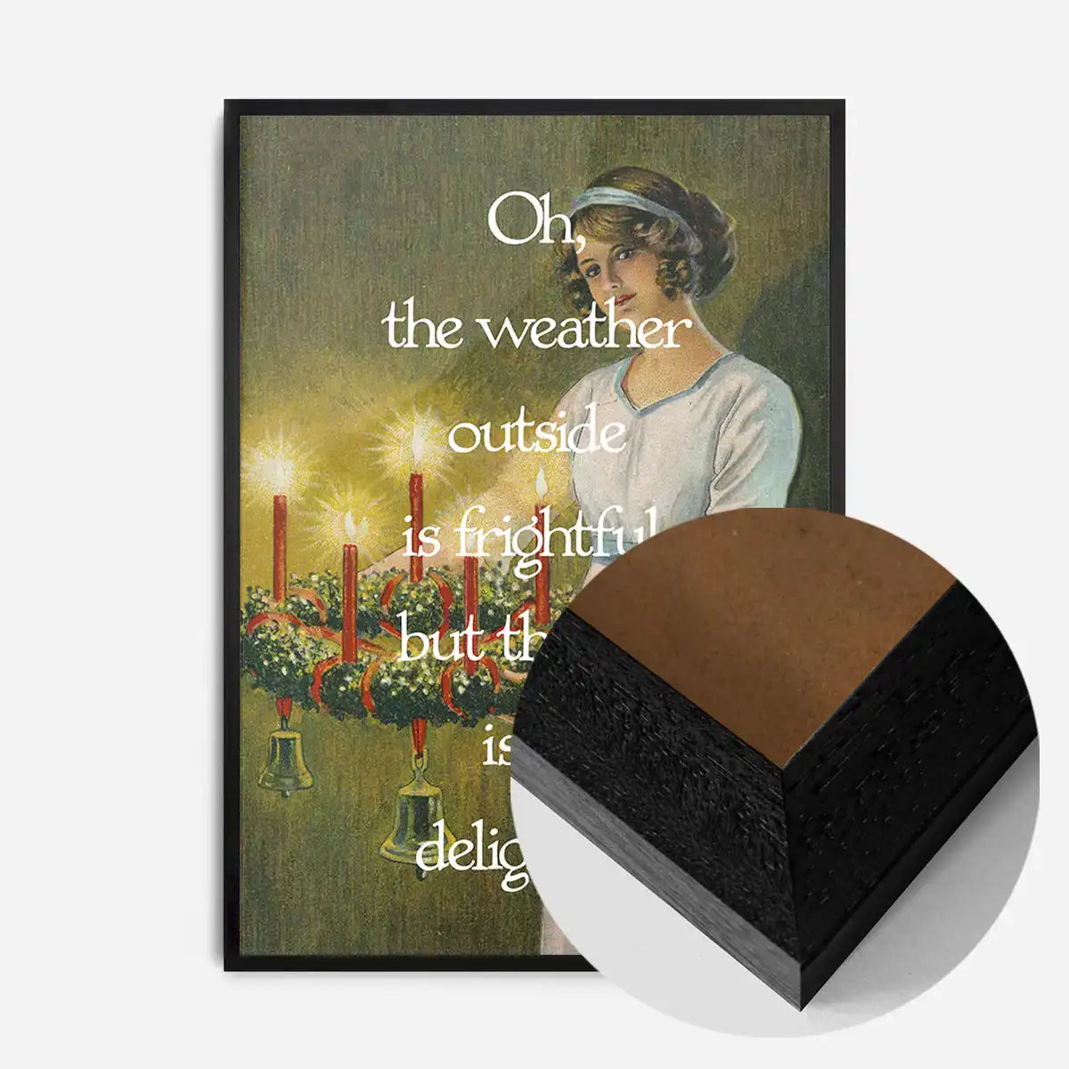 The Wine is Delightful Christmas Altered Art Print