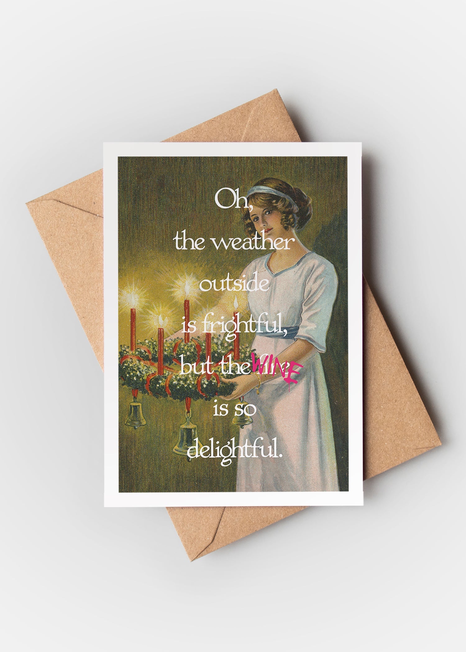 The Wine is Delightful Christmas Card