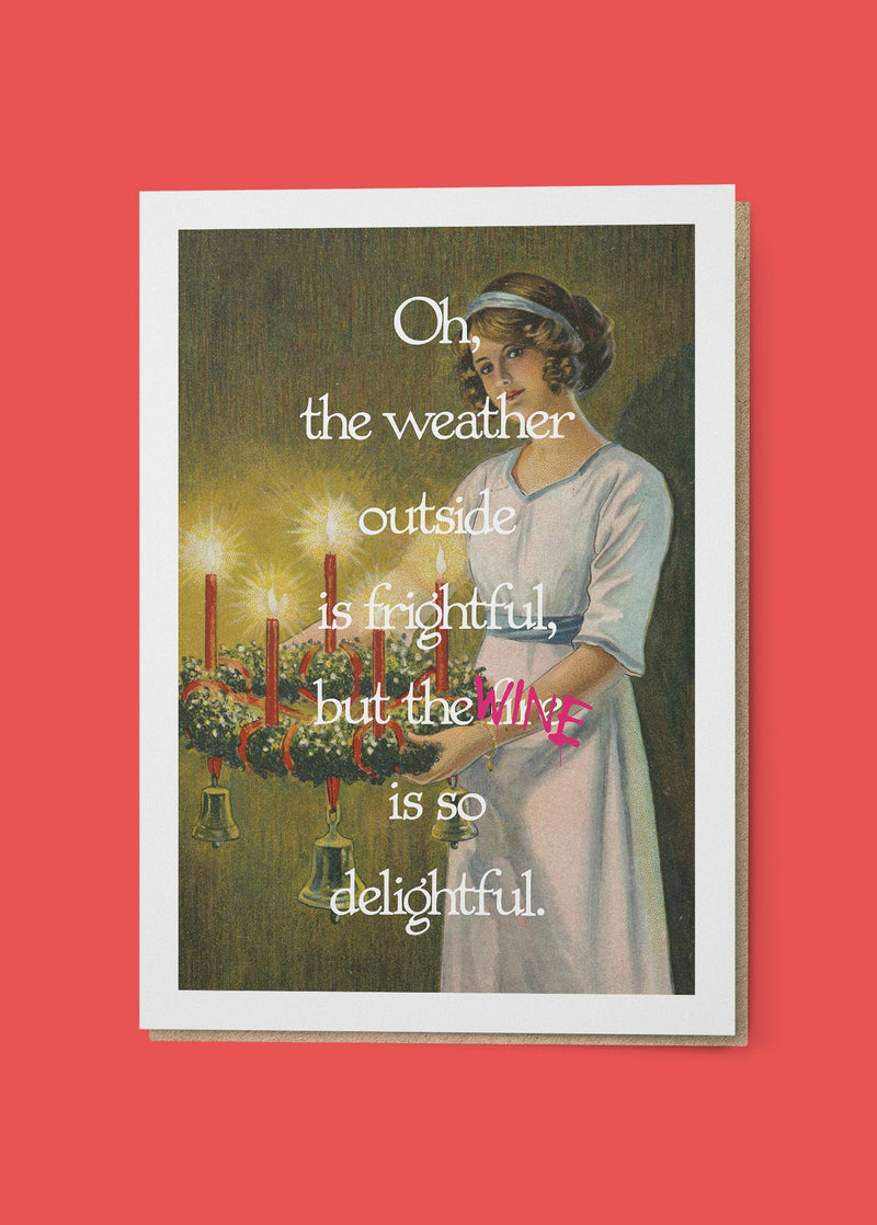The Wine is Delightful Christmas Card
