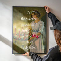 The Wine is Delightful Christmas Altered Art Print