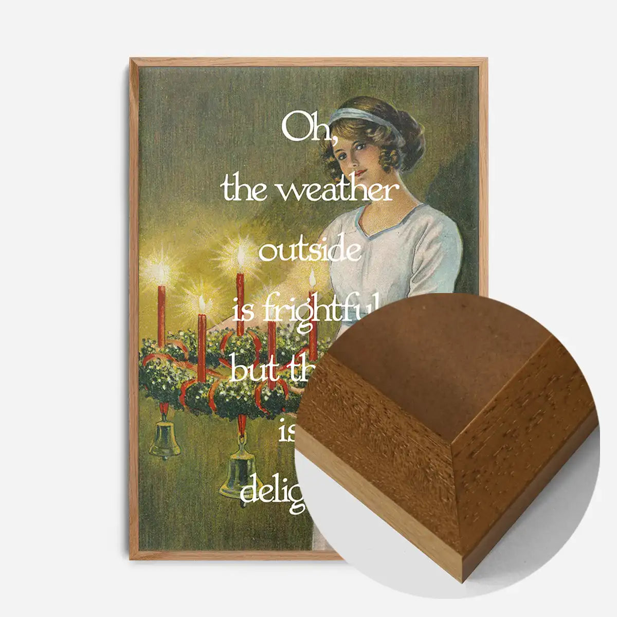 The Wine is Delightful Christmas Altered Art Print