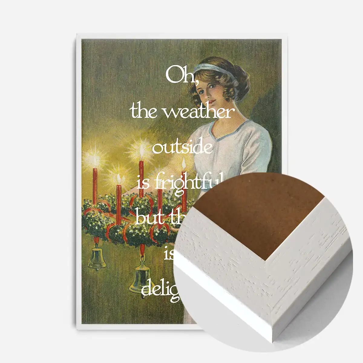 The Wine is Delightful Christmas Altered Art Print