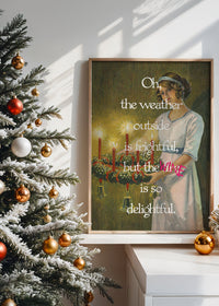 The Wine is Delightful Christmas Altered Art Print