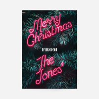 Custom Christmas Pink Neon Print