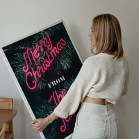 Custom Christmas Pink Neon Print