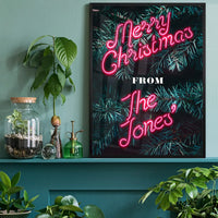 Custom Christmas Pink Neon Print