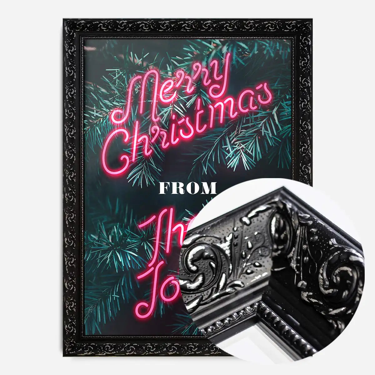 Custom Christmas Pink Neon Print