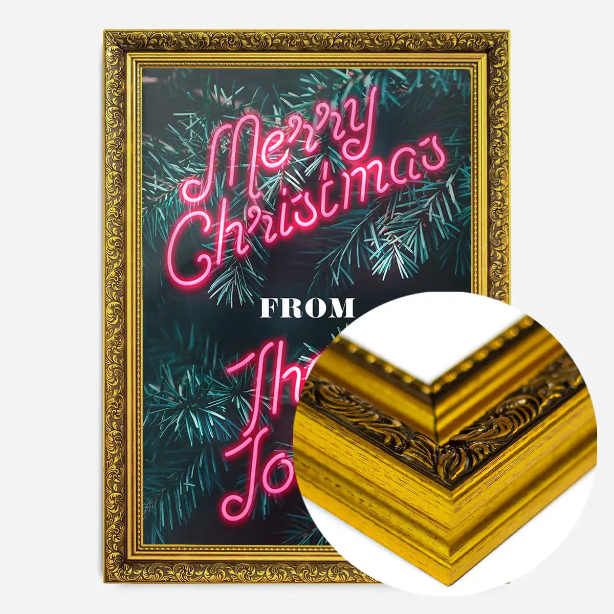 Custom Christmas Pink Neon Print