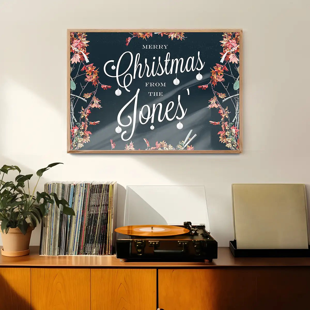 Custom Merry Christmas Script Print