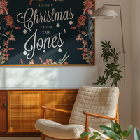 Custom Merry Christmas Script Print