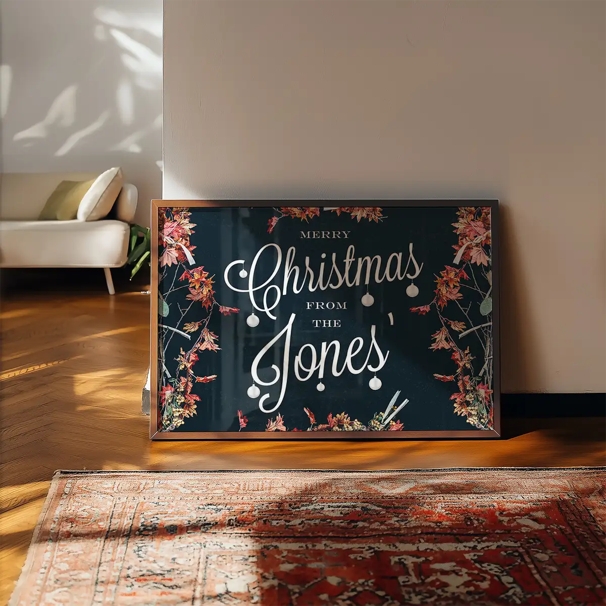 Custom Merry Christmas Script Print