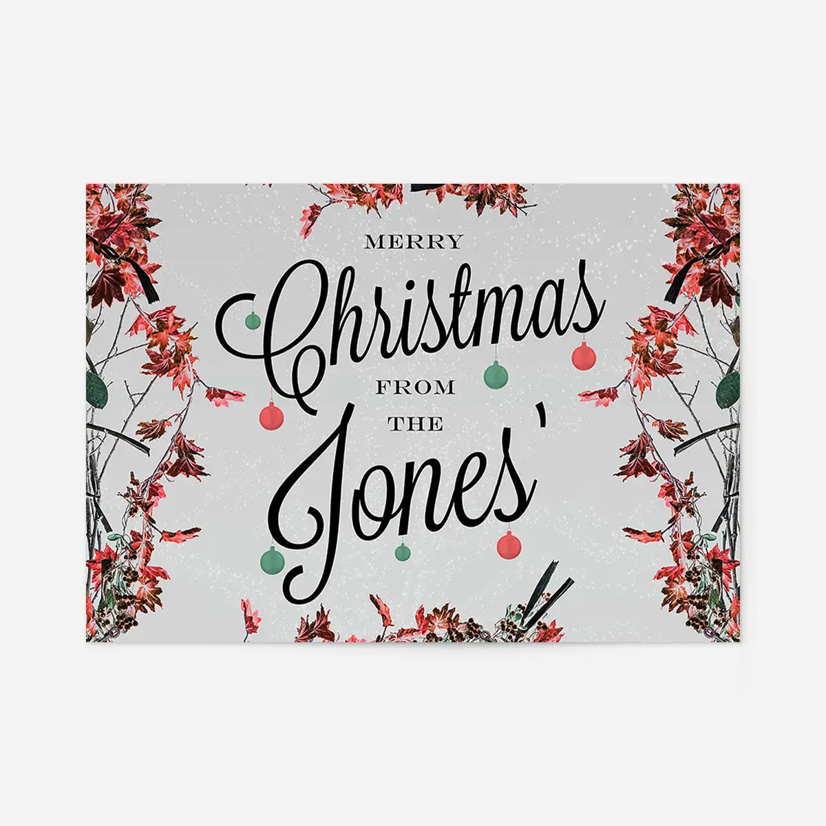 Custom Merry Christmas Light Script Print
