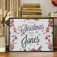 Custom Merry Christmas Light Script Print