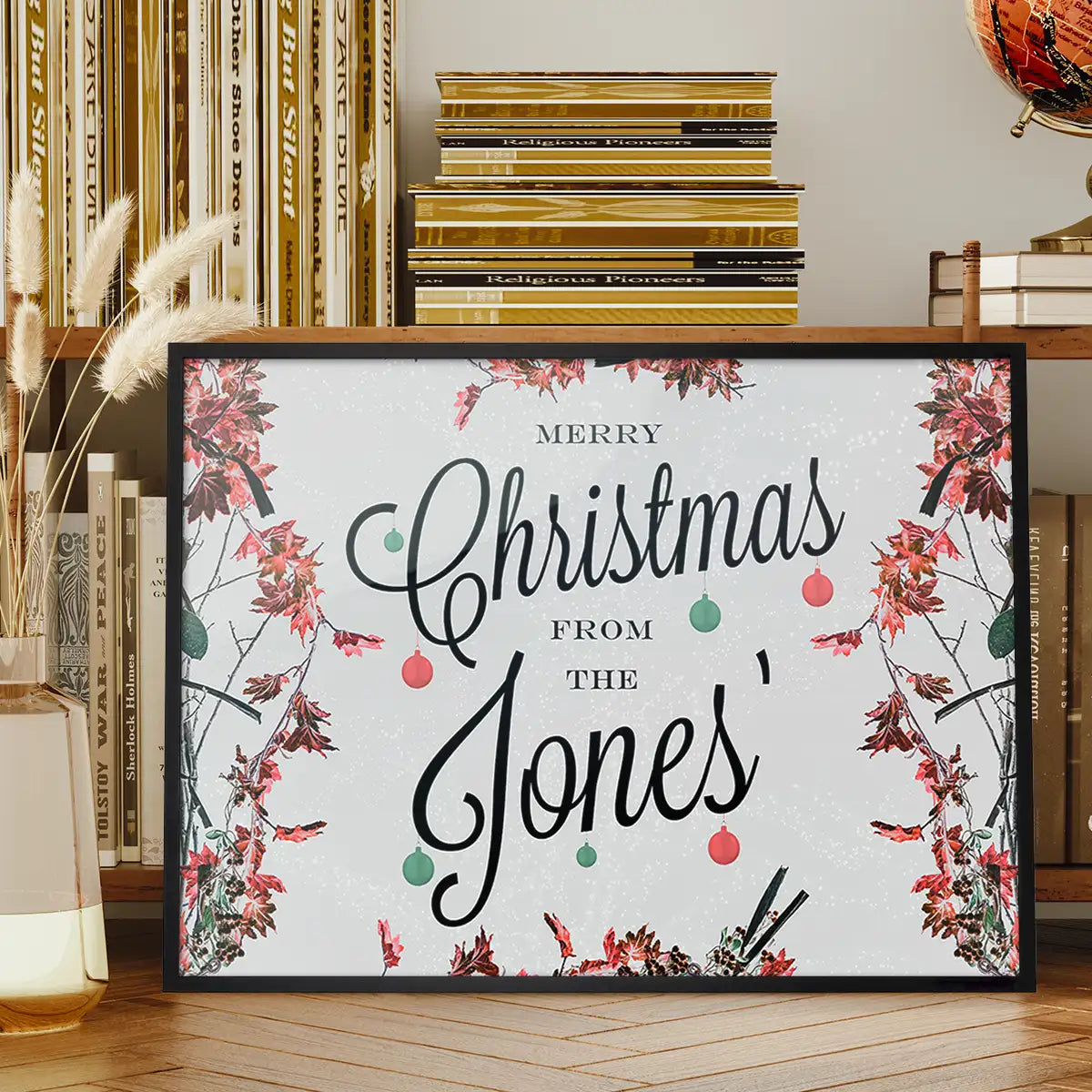 Custom Merry Christmas Light Script Print