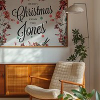 Custom Merry Christmas Light Script Print
