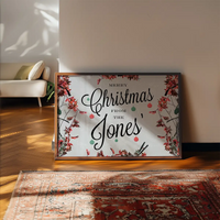 Custom Merry Christmas Light Script Print