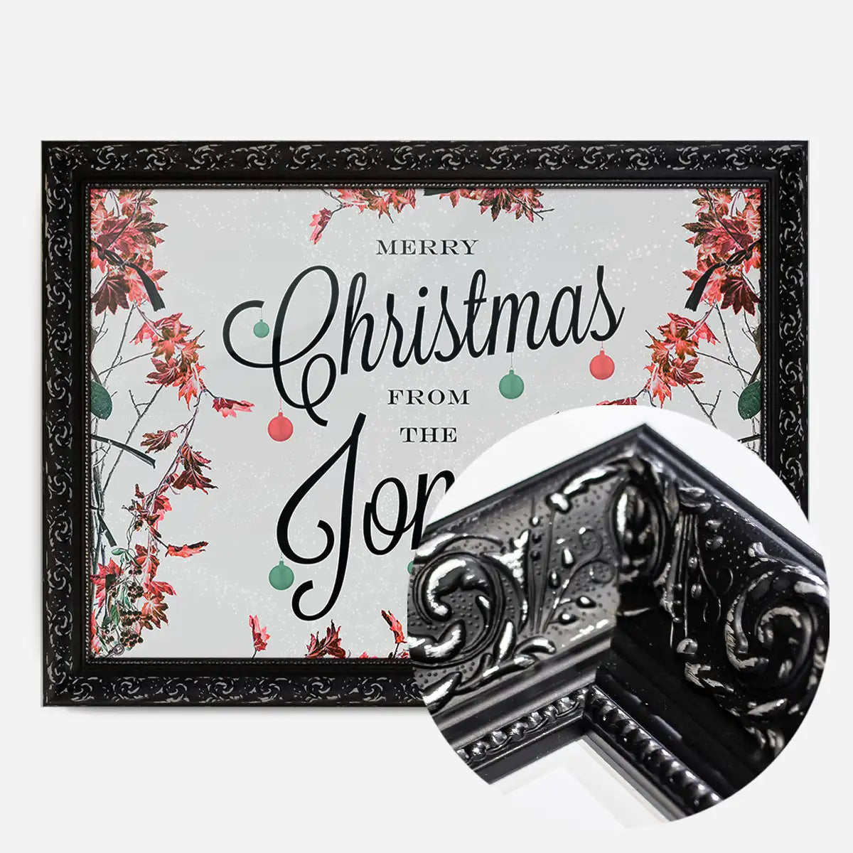Custom Merry Christmas Light Script Print