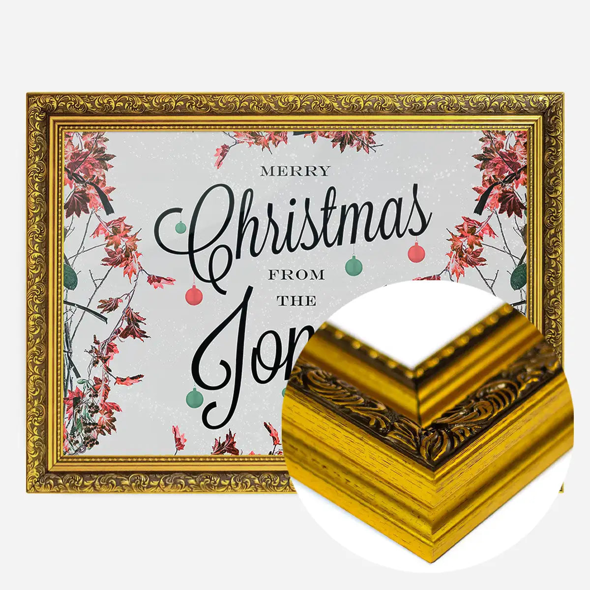 Custom Merry Christmas Light Script Print
