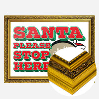 Santa Please Stop Here Custom Sack Print