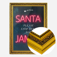 Santa Please Stop Here Custom Neon Print
