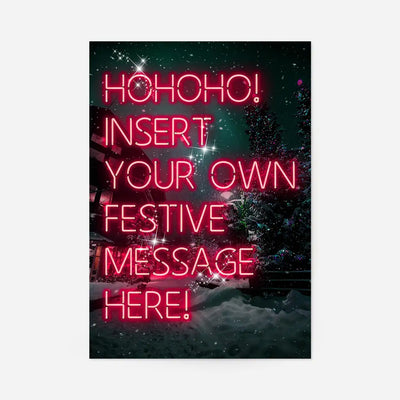 Custom Christmas Neon Print