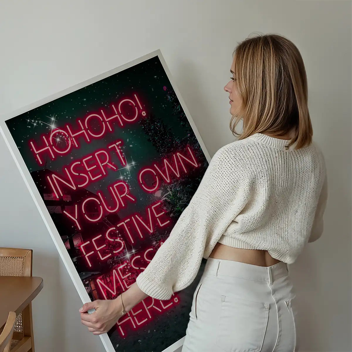 Custom Christmas Neon Print