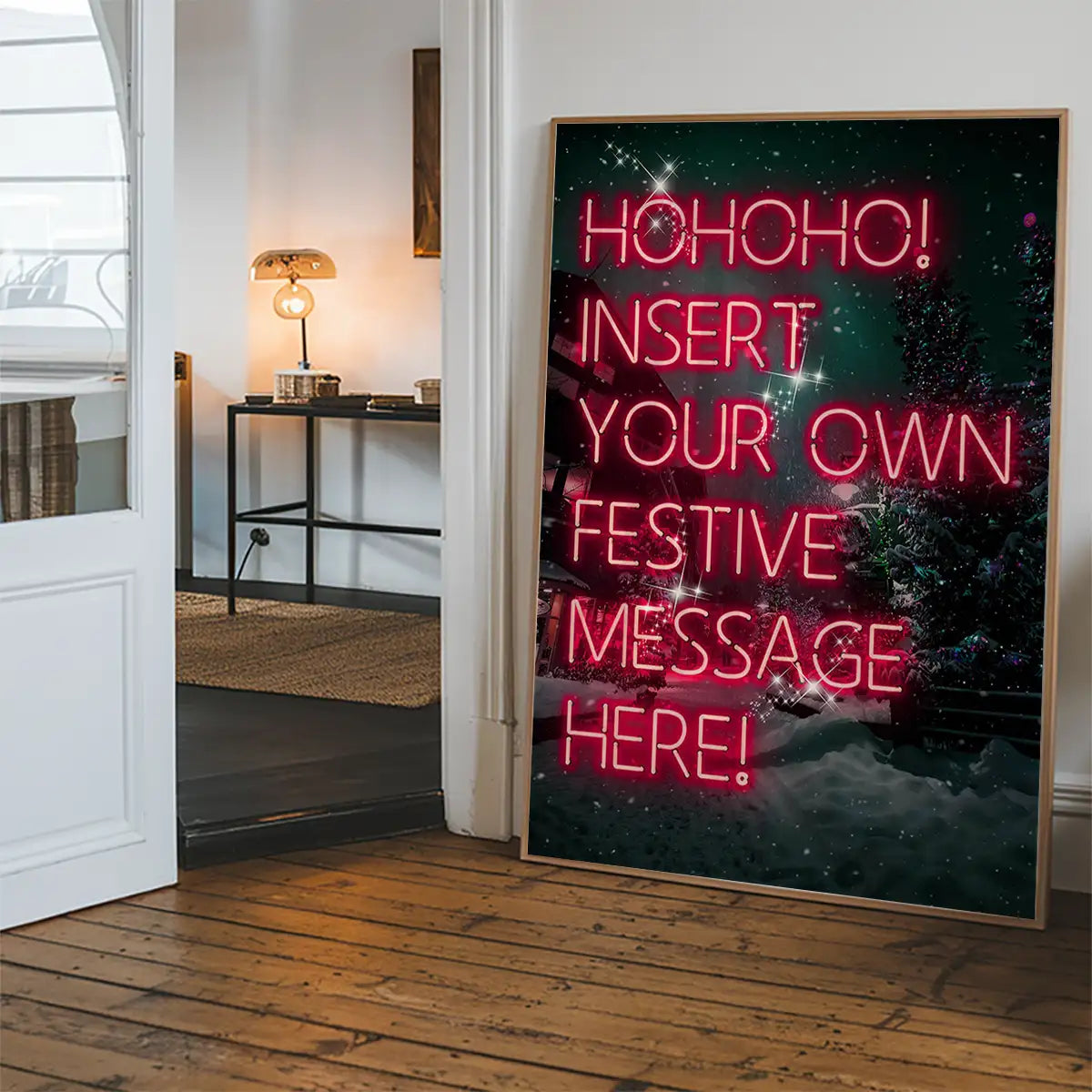 Custom Christmas Neon Print